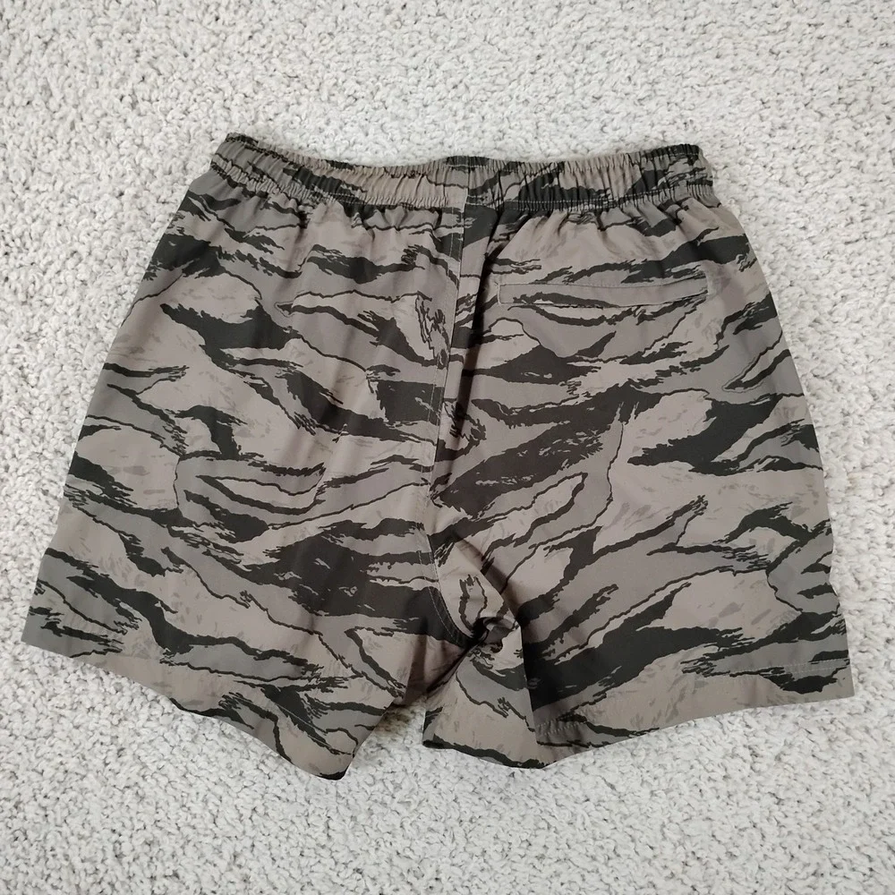 Cove USA Shorts Mens 32 Green Tiger Camouflage Drawstring Stretch Gym 5